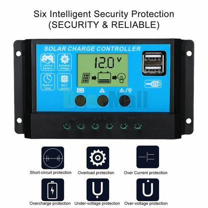 20-80A MPPT Solar Panel Regulator Charge Controller Auto Focus Tracking 12,24V